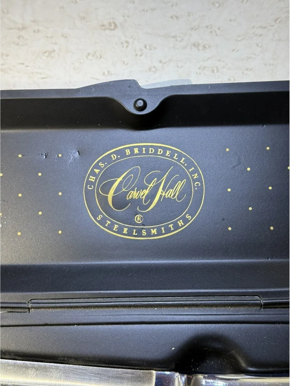 Vintage Carvel Hall 440 Stainless Steel Carving Knife Fork Set w/ Case
